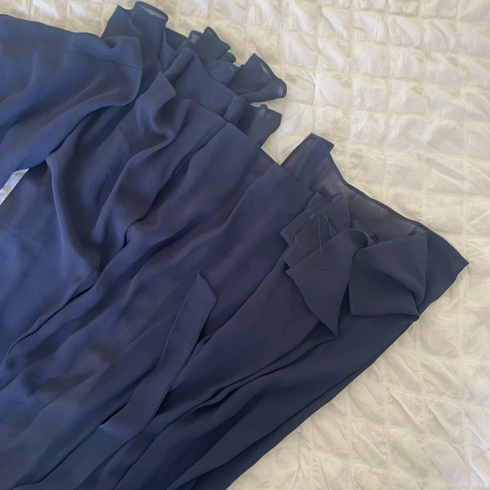 Reformation blue Winslow chiffon wrap maxi dress - Picture 6 of 12